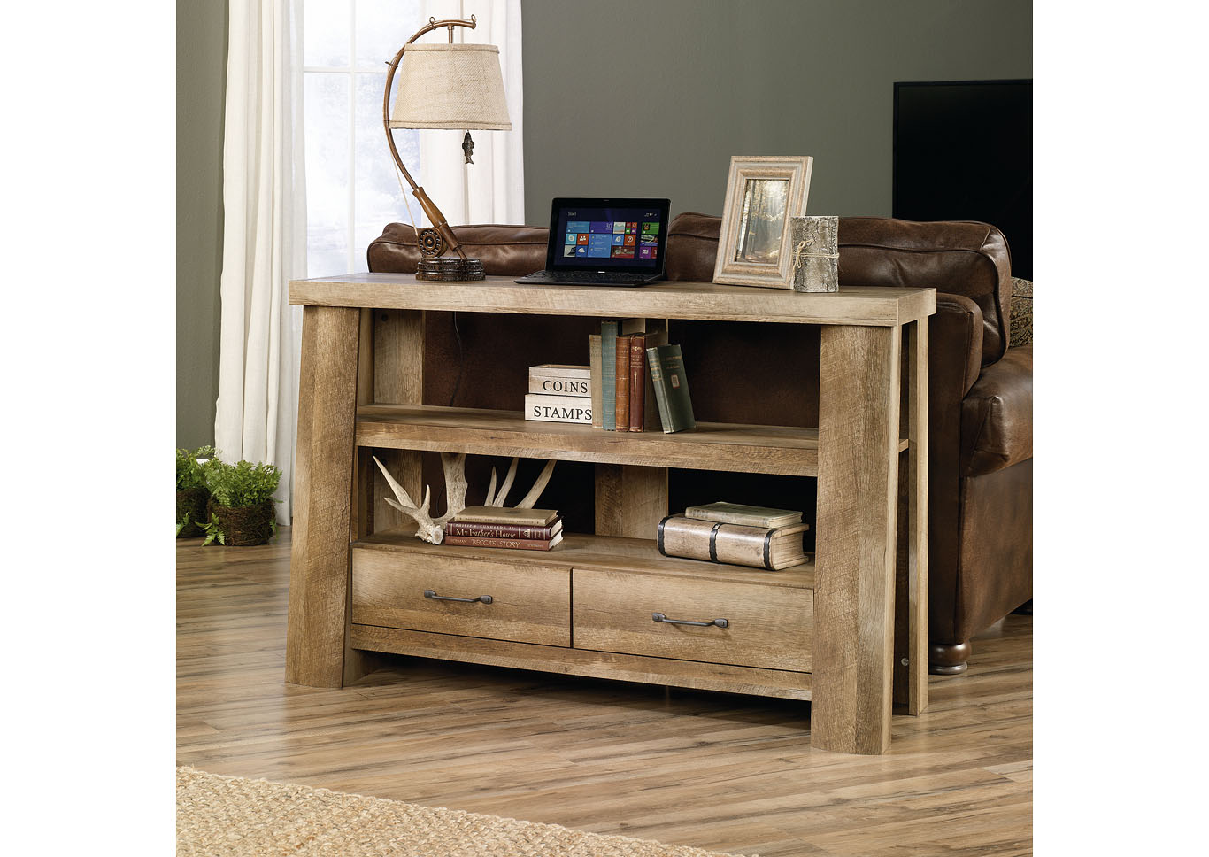 Boone Mountain Craftsman Oak Anywhere Console,Sauder